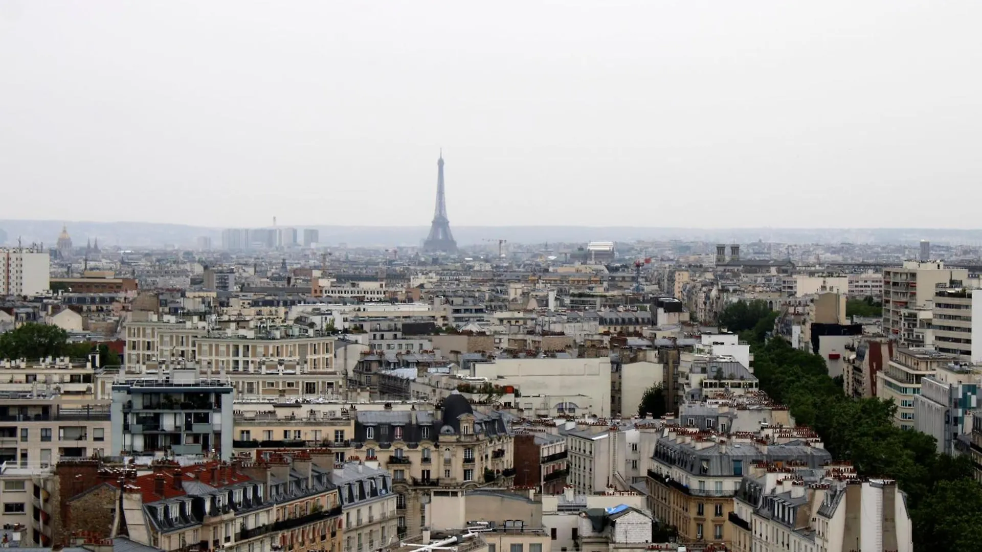 Skyscrapers With Balcony And Overlooking Paris France