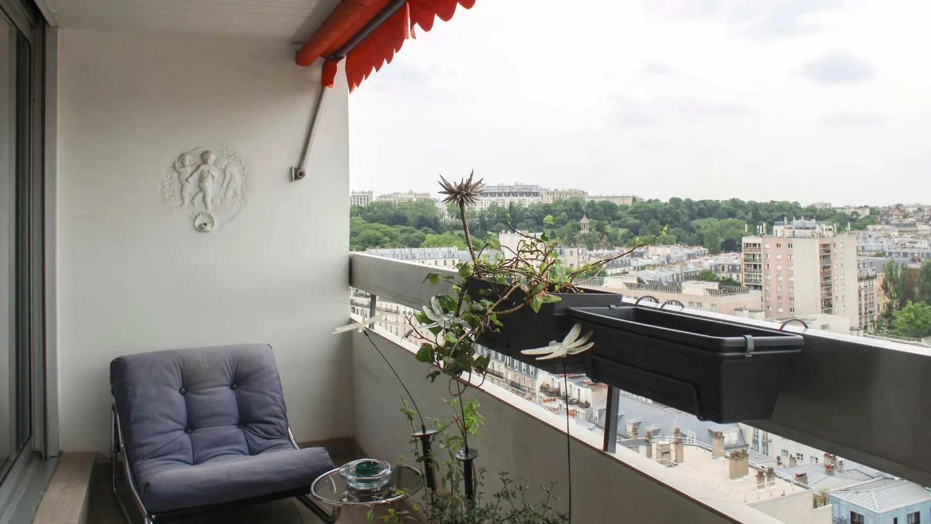 Skyscrapers With Balcony And Overlooking Paris